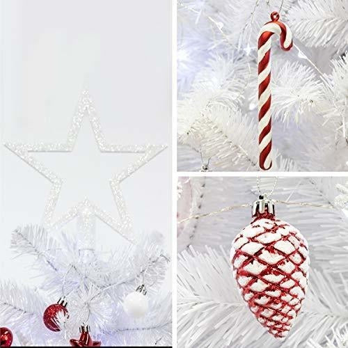 Kit Adornos Arbol De Navidad Pack Rojo Y Blanco Pack 134 4