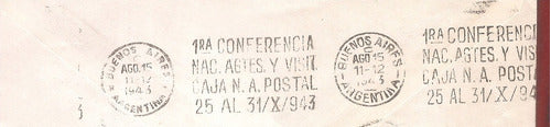 Argentina 1943 Sobre Circulado  Numero 83g 2