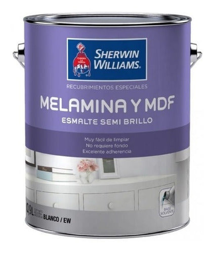 Sherwin Williams White Melamine and MDF Paint 4 Liters 0