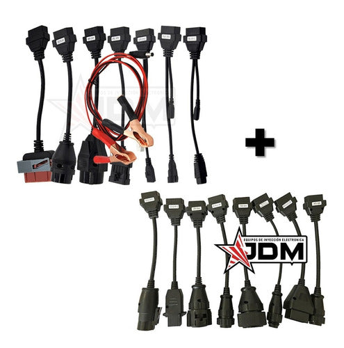 Kit 16 Cables Adaptadores Para Autos + Camiones - Delphi Autocom Scanner 0