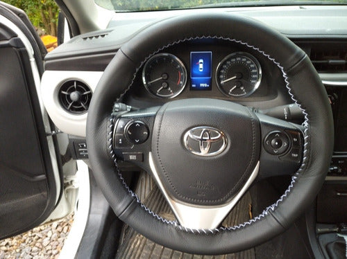 Cubrevolantes Cuero Genuine Leather Steering Wheel Cover for Toyota Hilux 5