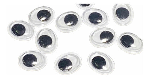 Pack of 100 White Oval Plastic Eyes for Amigurumi Dolls and Crafts 8x10mm 0