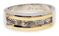 ByMariana Ring Silver and Gold Half Eternity with Cubic Stone 0