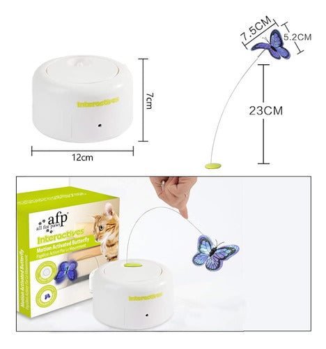 AFP All For Paws Interactive Motion Sensor Butterfly Cat Teaser Toy 1