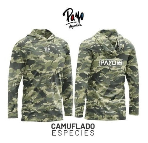 Camouflaged UV Protection Quick Dry Hooded T-Shirt by Payo Argentina 19