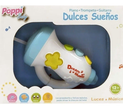 Trompeta Musical Dulce Sueño Luces Sonidos Poppi Baby 5