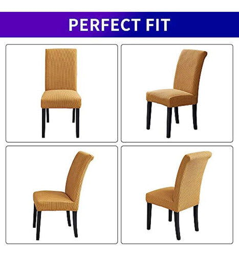 Howhic Elastic Chair Covers for Dining Chairs, Set of 6 1