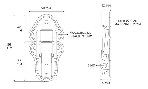 Cierre De Exterior Mediano Porta Candado Rack Anvil Rms 1011 1