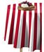 KASVER URUGUAY Red and White Striped Textile Cabin Fabric Tablecloth 60 Round 0