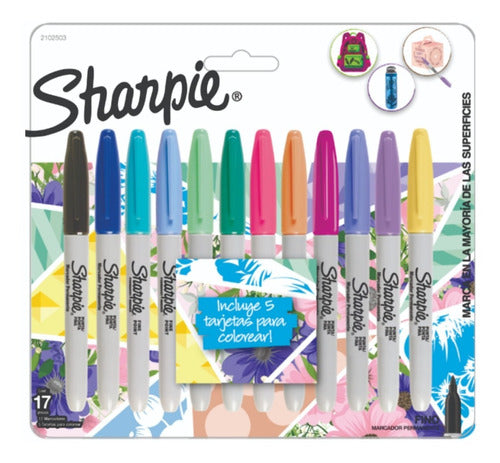 Sharpie Kit 12 Pastel Fine Markers + Mandalas 2