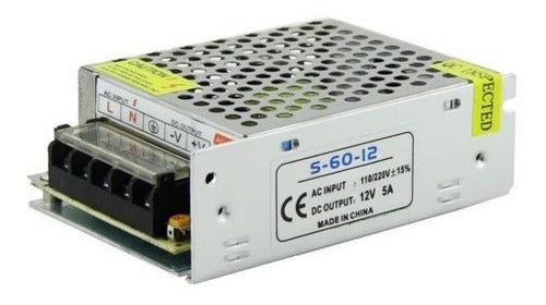 Ac 110v/220v A Dc 12v 5a 60w Regulada Fuente De Alimentación 0