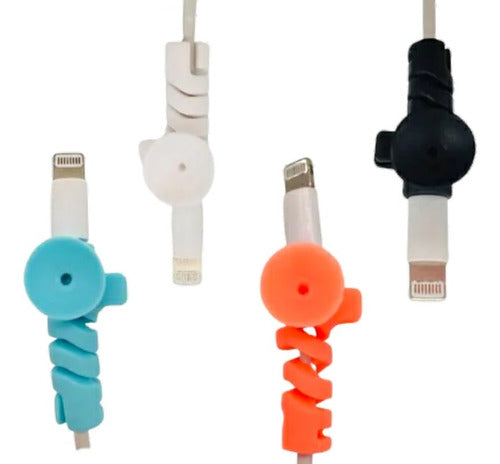 Protetor De Fios Cabos Usb Silicone Carregador Espiral 0