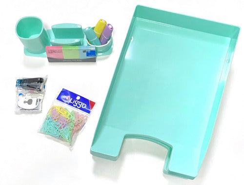 Liggo A4 Pastel Desk Set - Home Office 8 Items 1