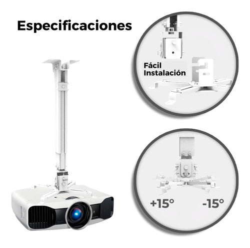 Global Electronics Soporte Proyector Brazo Extensible 430 A 650mm 10kg 3