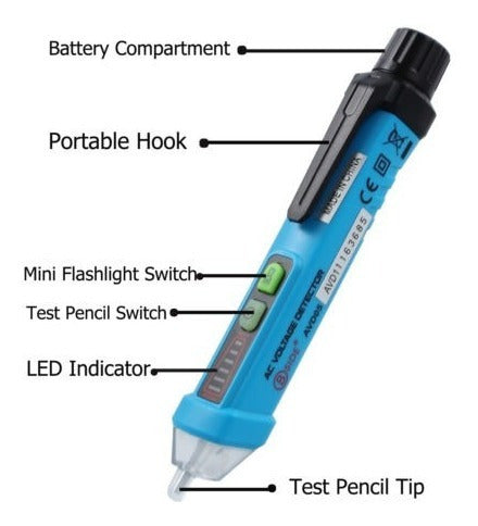 Non-contact Voltage Tester Pen Voltaje Eléctrico Detector Me 1