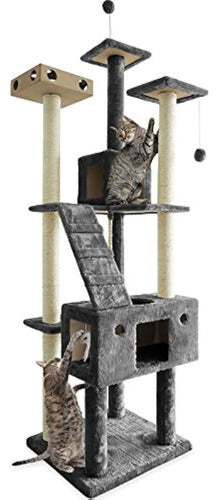 Furhaven Tiger Tough Cat Tree House | Árbol De Gato Furhaven Mascota 2