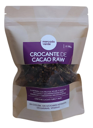 Crocante De Cacao Raw Mercado Verde 180g 0