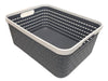 Black Plastic Organizer Basket with Handle 26x35x15 Deco 0