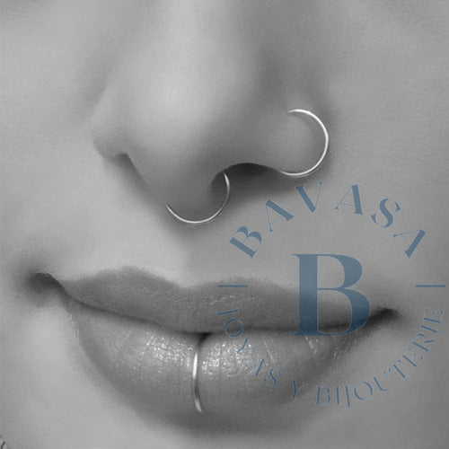 Bavasapiercing 2 False Septum Bull Ring Surgical Steel 1