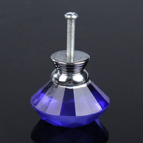 Mallofusa 10PCS Royal Blue Crystal Glass Cabinet Knob Cupboard Drawer Pull Handle 2