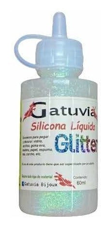 Gatuvia Liquid Silicone Glue with Glitter - 60 Ml 0