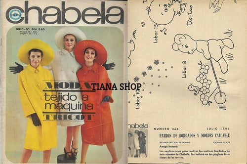 Chabela Moda/Tecido/Máquina 1966: Moldes Bordados 0