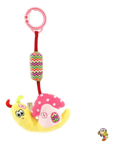 Importado Tws Plush Snail Rattle for Hanging with Bell Sound 0