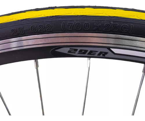 Chaoyang Clincher Road Tire 700 X 25 Fixie Yellow 3