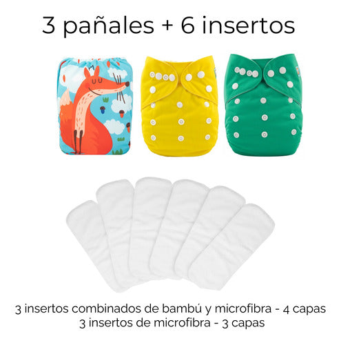 Alva Baby Eco Cloth Diapers Start Kit X 3 1