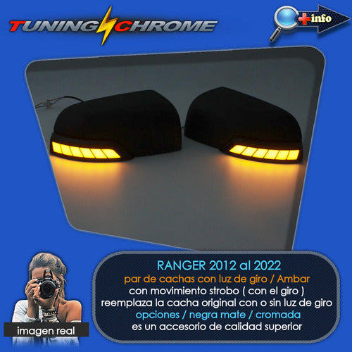 Ranger 2012+ Espejos Cromados C/giro (cachas) Tuningchrome 3