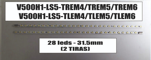 Wins WL5000SMT Daewoo DWLED-50FHD TCL L50E3000F Nex NXL50FHD LED Strips Pair Upgrade Kit 5630 High Quality 1