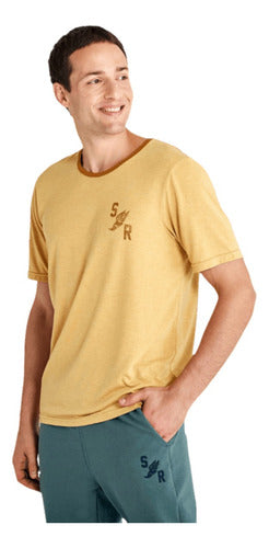 Saucony Remera Hombre Manga Corta Rested Yellow Gold 0