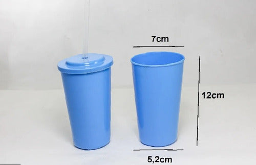 BNS 100 Plastic Cups with Straw 1