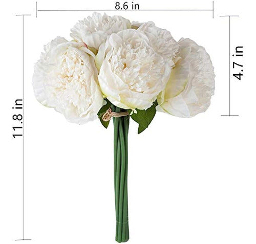 U'artlines 2bouquet 10heads Artificial Peony Flor De Seda Ho 1