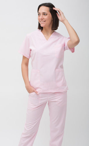 Suedy Medical Uniform V-Neck Set in Arciel Fabric 86