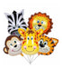 Pack 128 Globos Safari/selva Nena O Varónhojas , Cinta 5m 1