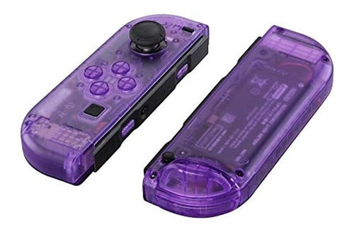 eXtremeRate Clear Atomic Purple Joycon Shell 2