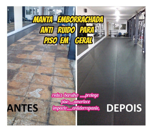 Manta Borracha 3mm-10.00x1.00mts Para Academia Forrar Geral 1