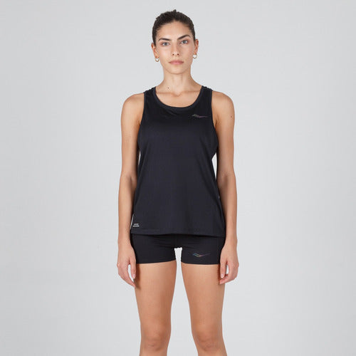 Saucony Stopwatch Black Women's Singlet 0