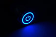 Metal Retention Push Button with Logo 22mm LED 12V Blue 2