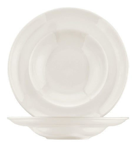 Plato Hondo Pasta 23cm Blanco Banquet 0