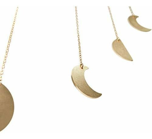 Mkono Moon Phase Garland with Chains Boho Gold 4