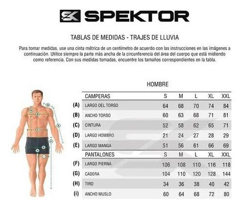 Traje Lluvia Hombre Negro  Xl  Spektor 3