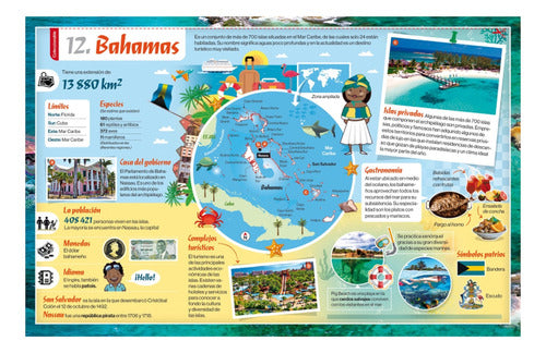 Las Bahamas - Islas - Países Del Caribe - Lámina 45x30 Cm. 0