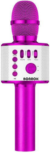 Microfono Inalambrico Bluetooth Wireless Bonaok. Violeta. 0