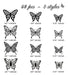 Iinuu 3D Decorative Butterfly Stickers Violet X 48u 2