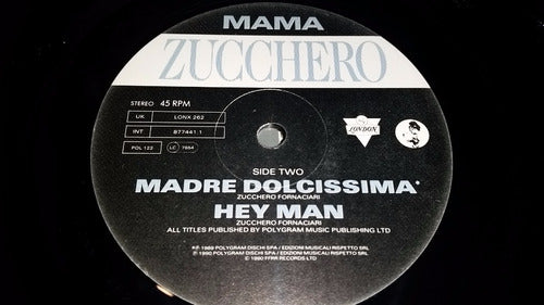 Zucchero Mama Vinilo Maxi France 1990 Muy Buen Estado 1