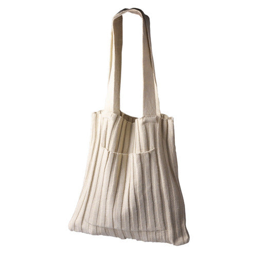 Galexbit Beige Knit Shoulder Hobo Bag 0