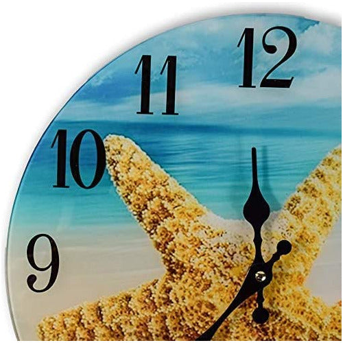 Sea Creations Conchas Reloj De Pared De Cristal Nuevo 13 Pu 4