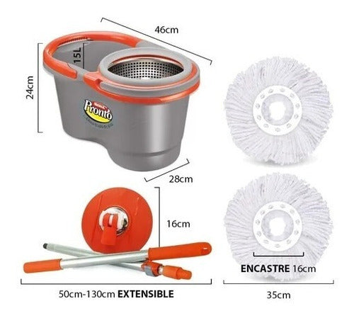 Iberia Turbo Matic Centrifugal Bucket Mop Replacement 2